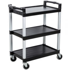 Continental Three Shelf Utility Cart Black